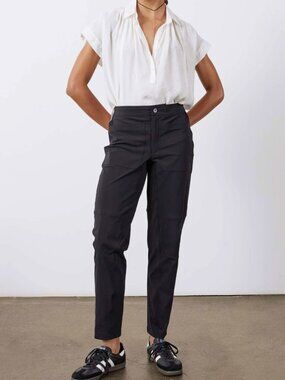 Ruti Everlasting Slim Pants Black Size 12 Minimalist Stretch Pull-On Trousers